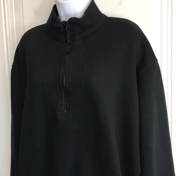 🔴 4/$15 A New Day Black mock neck 1/2 zip pullover sweatshirt size L in EUC - Picture 7 of 14